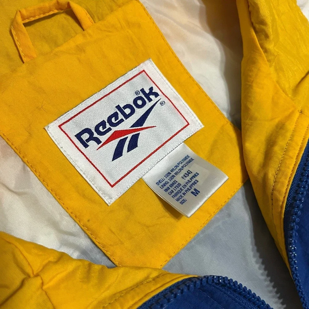 Vintage Reebok UCLA Bruins Nylon Full Zip Windbreaker Jacket unisex MEDIUM Blue